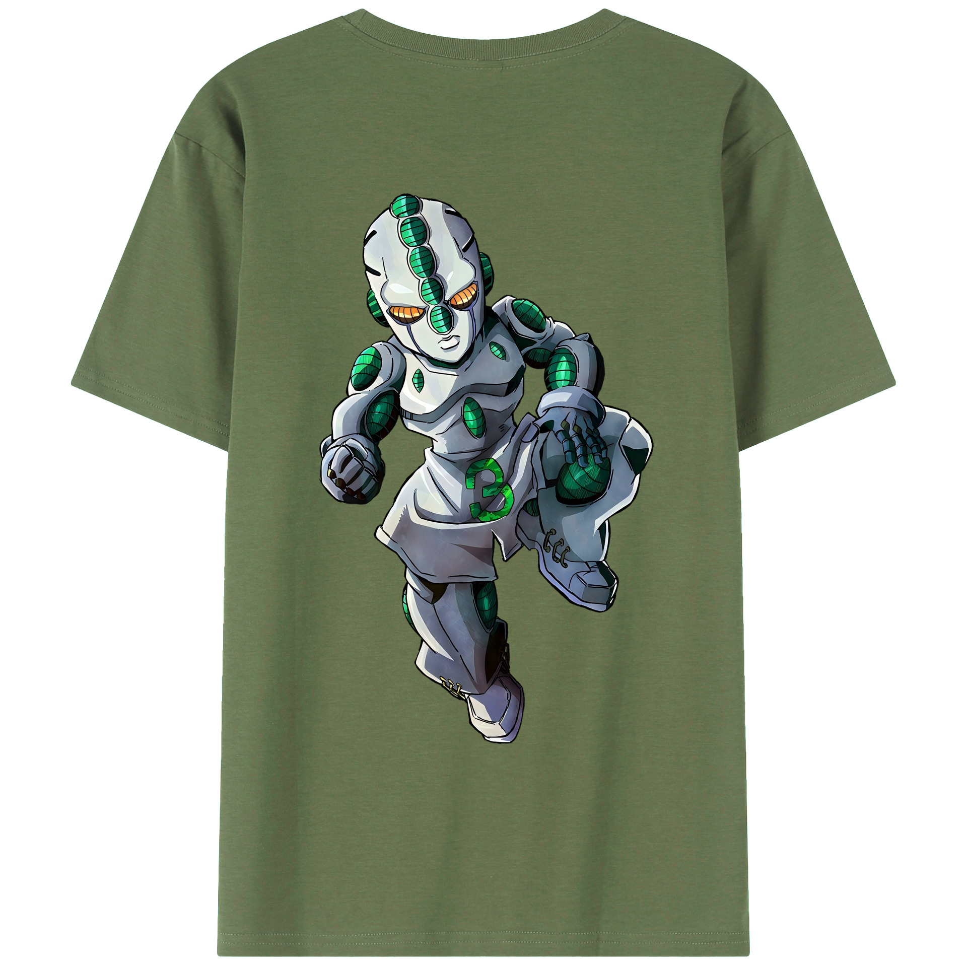 （画像用） ジョジョの奇妙な冒険 広瀨康一 JoJo's Bizarre Adventure Hirose Koichi 綿100％ メンズ半袖Tシャツ（バックプリント） 通気性